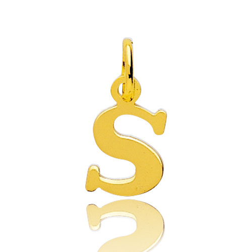 Pendentif or Jaune Initiale S