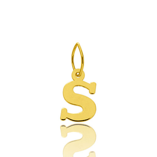 Pendentif or Jaune Initiale S
