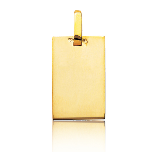 Pendentif or jaune plan� �pais