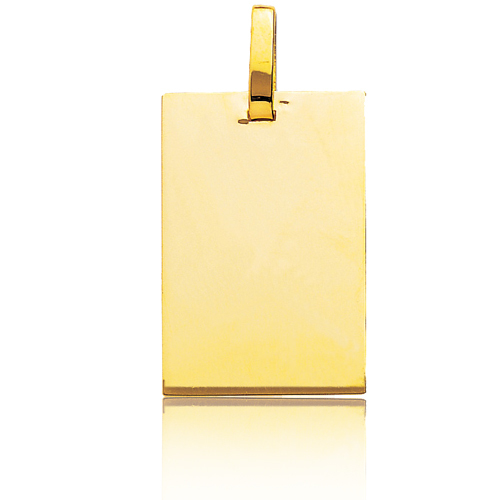 Pendentif or jaune plan� �pais