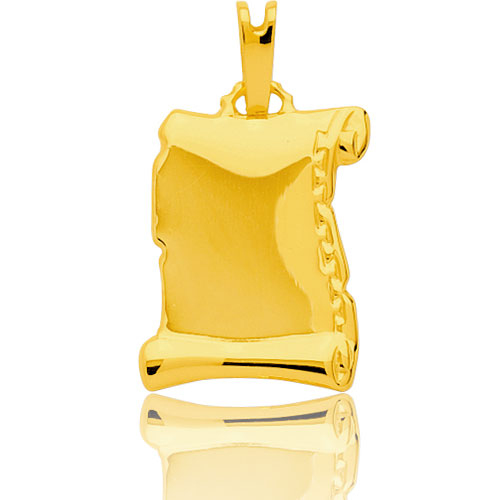 Pendentif parchemin or jaune 