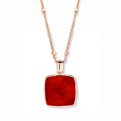 Pendentif quartz et rubis sur nacre One More