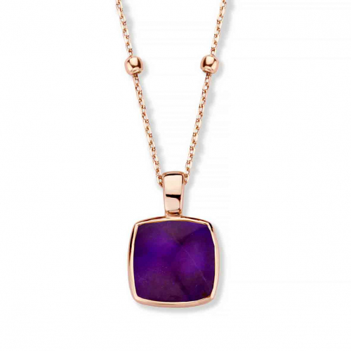 Pendentif Quartz et Sugilite sur Nacre One More