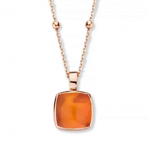 Pendentif Quartz sur Agate orange - One More