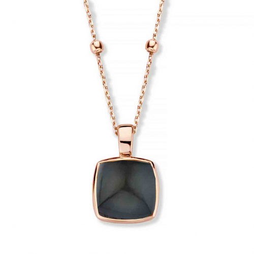Pendentif Quartz sur Obsidienne arc en ciel  - One More