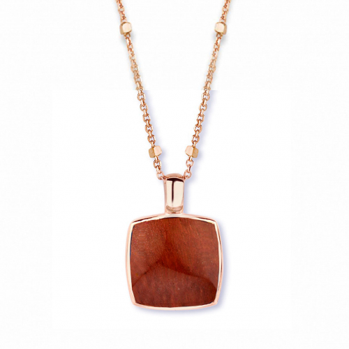 Pendentif quartz sur oeil de tigre rouge One More