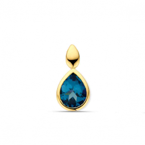 Pendentif Topaze London Blue goutte