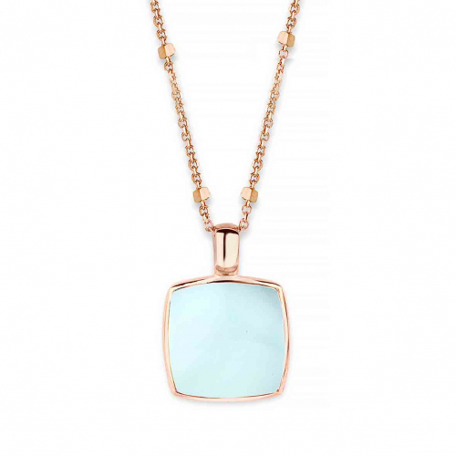Pendentif topaze Sky Blue sur nacre - One More