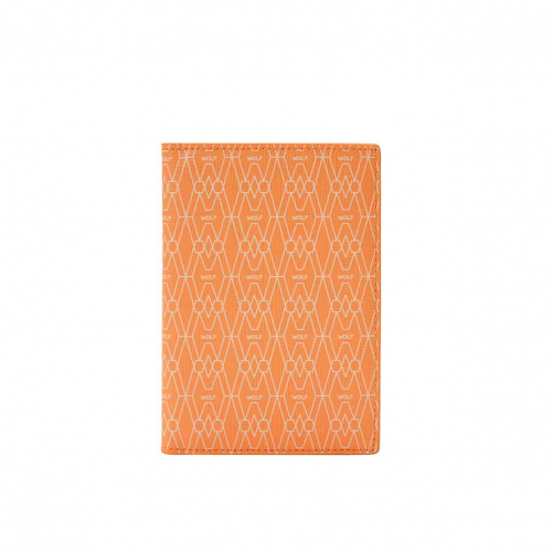 Pochette de passeport Wolf 1834 - Signature - Orange