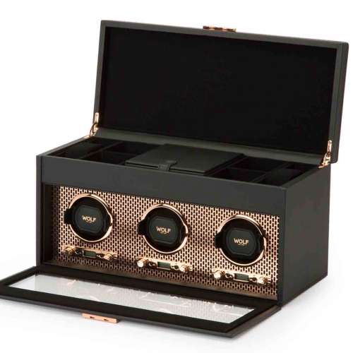 Remontoir Montre Wolf 1834 - AXIS Triple Winder with Storage - Copper