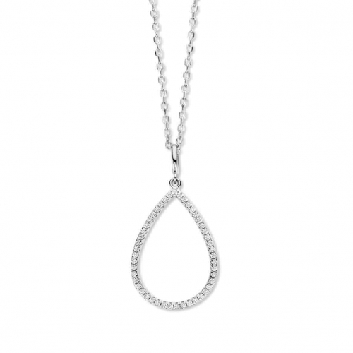 Collier Argent et oxyde de zirconium  - Naiomy