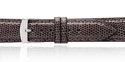 Bracelet De Montre Cuir Vert D'eau 16mm - Aspect Lézard - Peausserie De Luxe - Neuf